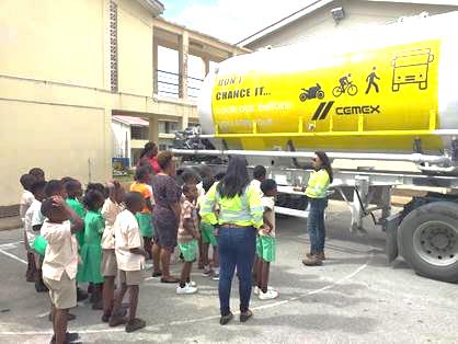 Students were captivated by the branded truck